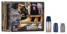 Federal P44SHC1 Premium  44 Rem Mag 300 gr Solid Core Synthetic Flat Nose 20 Per Box/ 10 Case